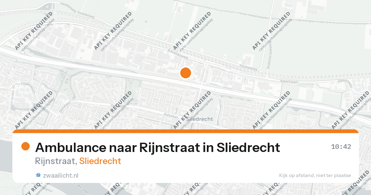Ambulance naar Rijnstraat in Sliedrecht — 20 jun 2026
