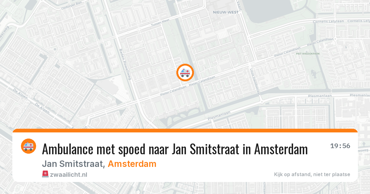 Ambulance met spoed naar Jan Smitstraat in Amsterdam — 8 feb 2026