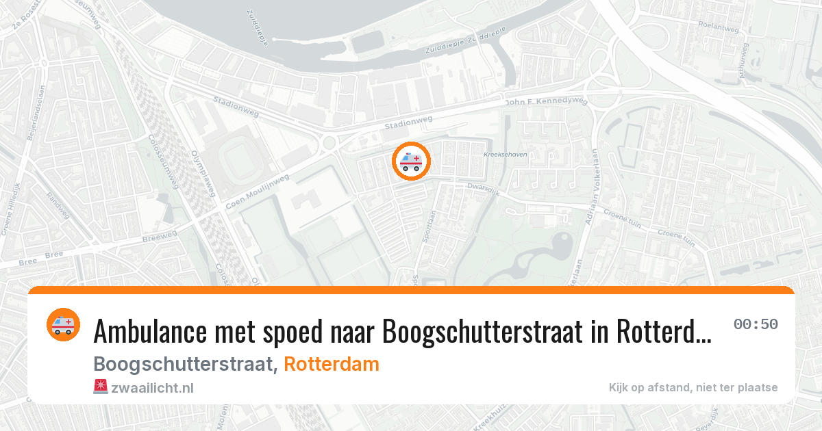 Ambulance met spoed naar Boogschutterstraat in Rotterdam — 9 mei 2026