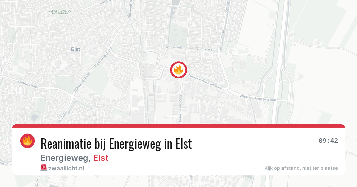 Reanimatie bij Energieweg in Elst — 15 jul 2026