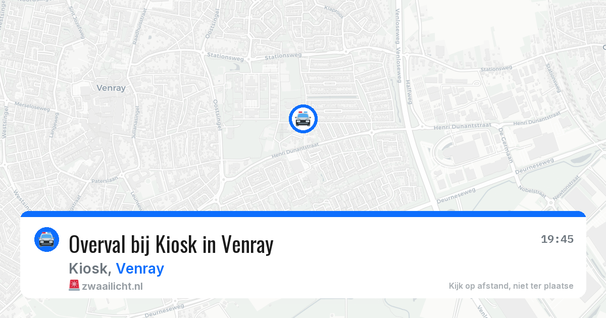 Overval bij Kiosk in Venray — 6 aug 2026