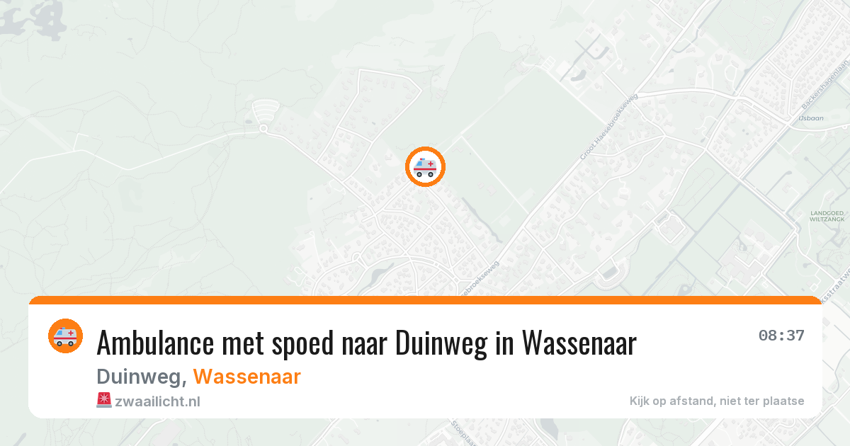 Ambulance met spoed naar Duinweg in Wassenaar — 10 jun 2026