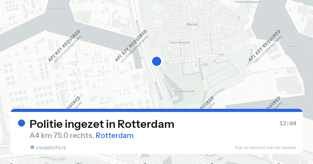 Politie ingezet in Rotterdam — 26 aug 2026 | 🚨 Zwaailicht.nl