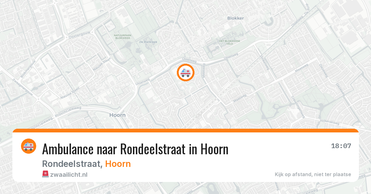 Ambulance naar Rondeelstraat in Hoorn — 3 jun 2026