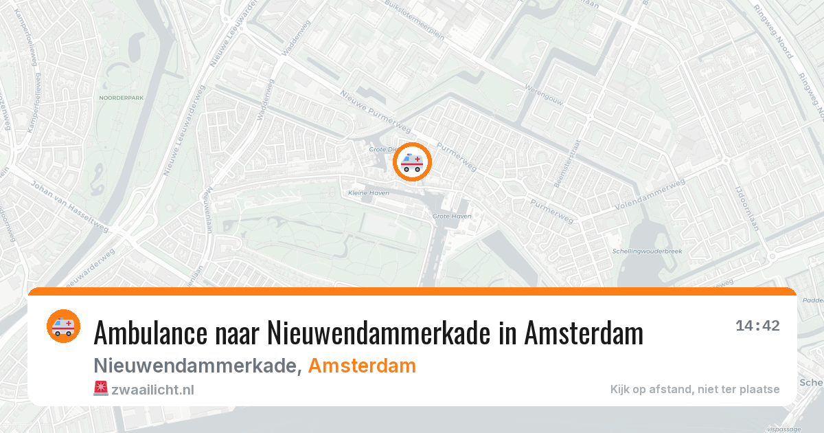 Ambulance naar Nieuwendammerkade in Amsterdam — 10 jul 2026