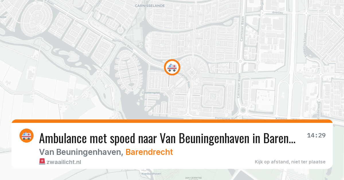 Ambulance met spoed naar Van Beuningenhaven in Barendrecht — 15 jun 2026