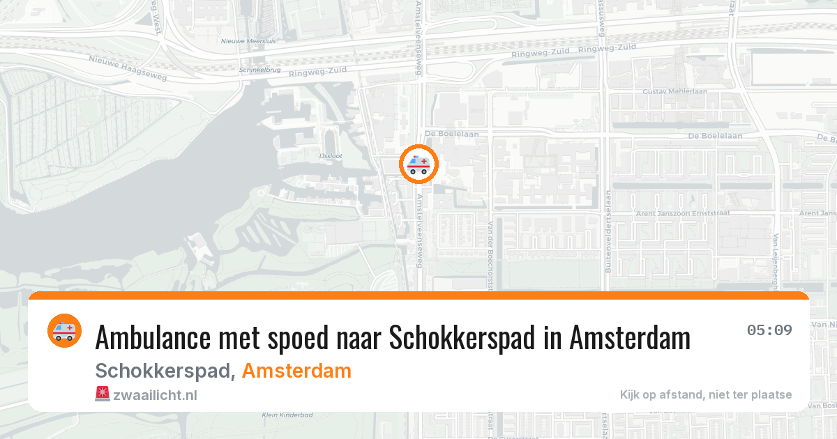 Ambulance met spoed naar Schokkerspad in Amsterdam — 20 mei 2026