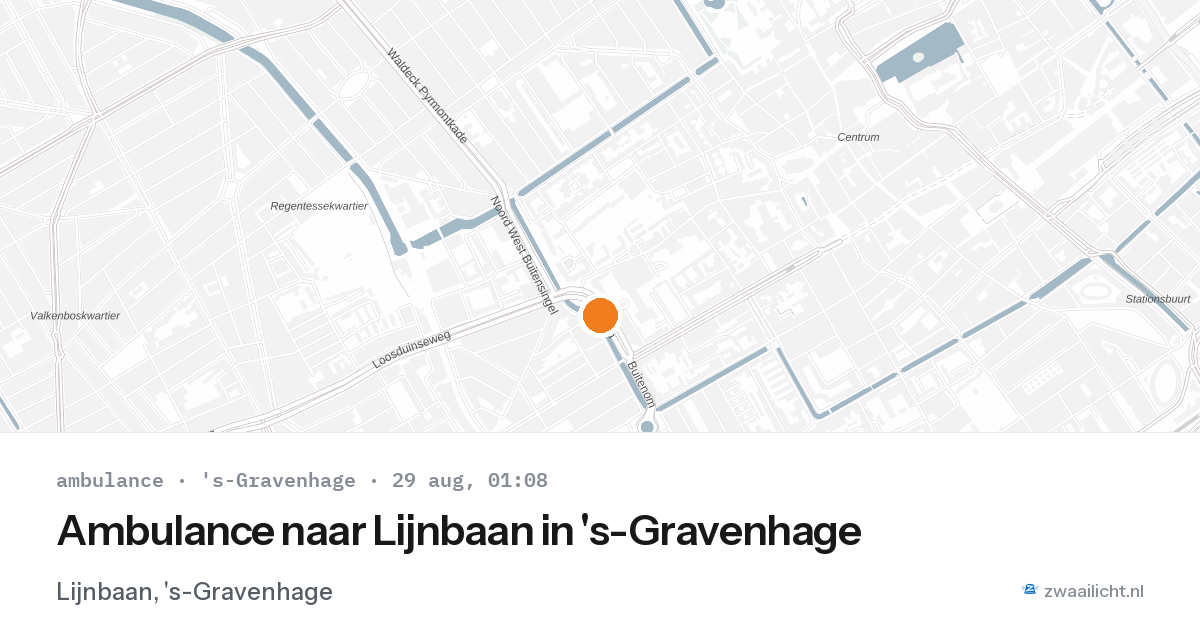 Ambulance naar Lijnbaan in 's-Gravenhage — 28 aug 2026