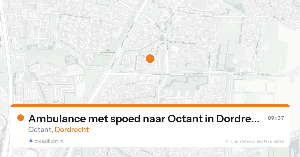 Ambulance met spoed naar Octant in Dordrecht — 24 aug 2026
