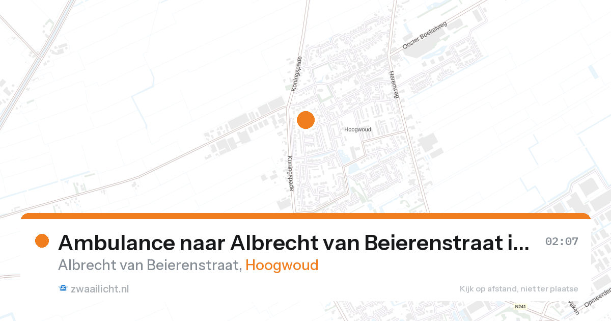 Ambulance naar Albrecht van Beierenstraat in Hoogwoud — 24 aug 2026