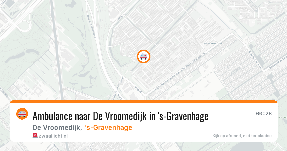 Ambulance naar De Vroomedijk in 's-Gravenhage — 6 aug 2026