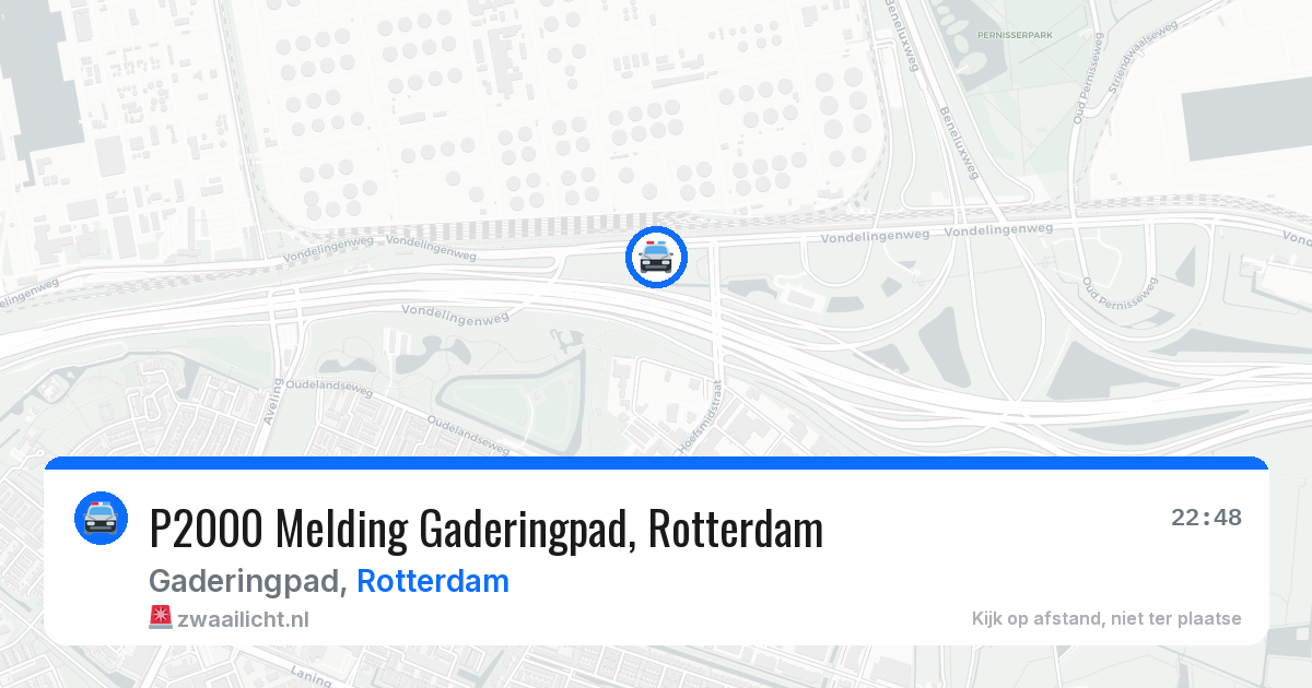 P2000 Melding Gaderingpad, Rotterdam — 22 jul 2026