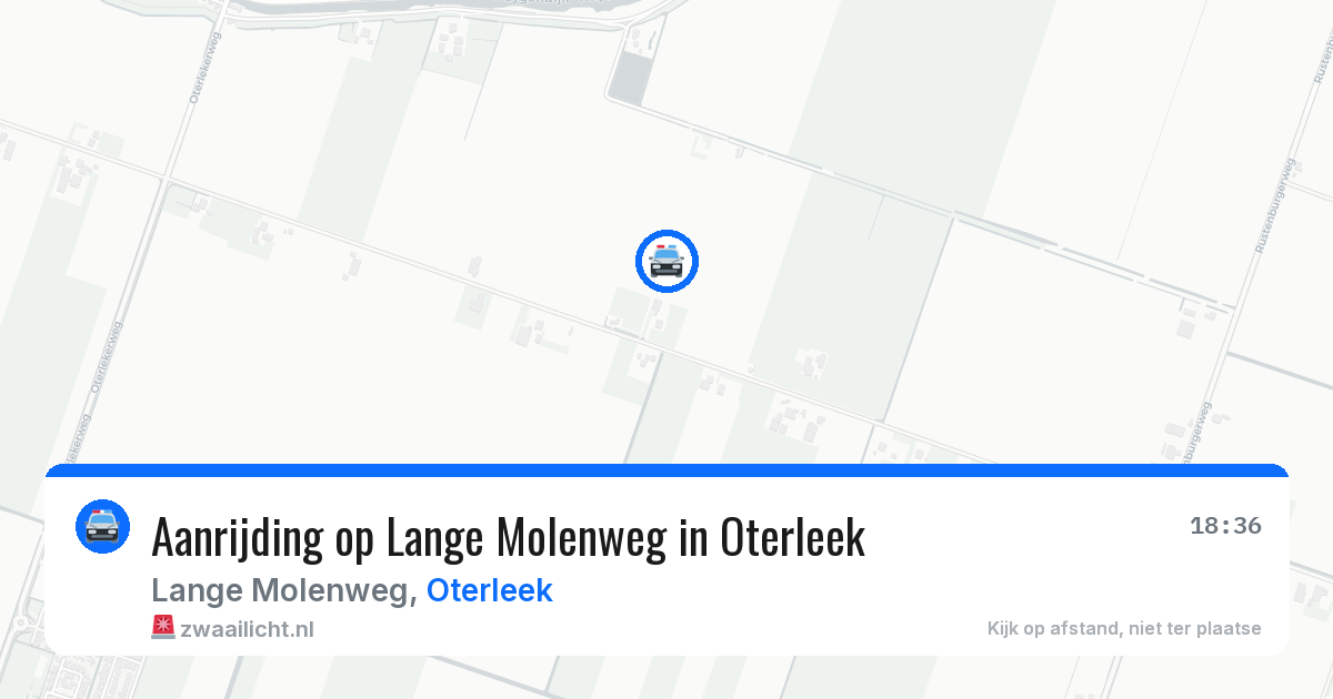 Aanrijding op Lange Molenweg in Oterleek — 28 jul 2026