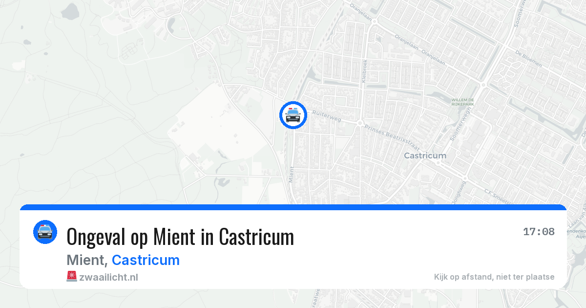 Ongeval op Mient in Castricum — 8 jun 2026