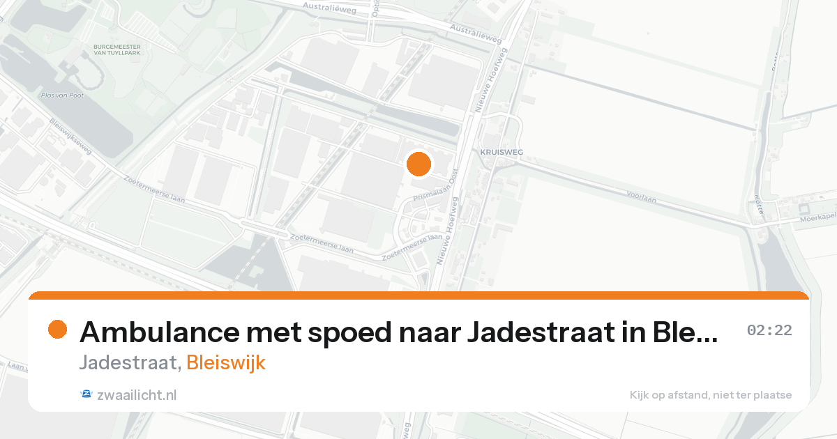 Ambulance met spoed naar Jadestraat in Bleiswijk — 16 aug 2026