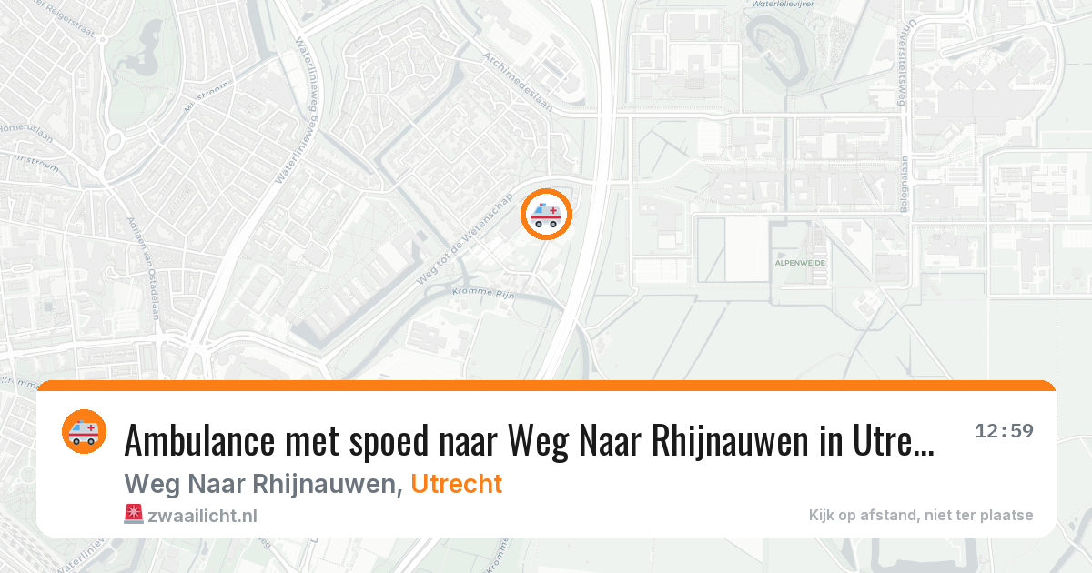 Ambulance met spoed naar Weg Naar Rhijnauwen in Utrecht — 27 mei 2026
