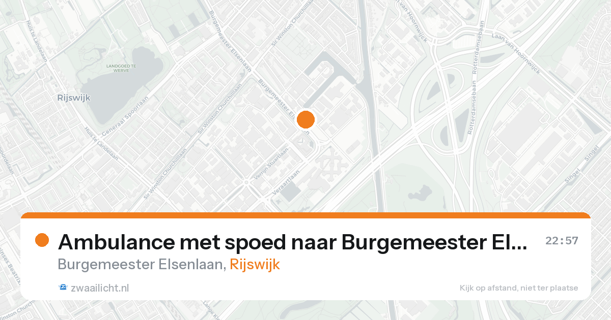 Ambulance met spoed naar Burgemeester Elsenlaan in Rijswijk — 6 mei 2026