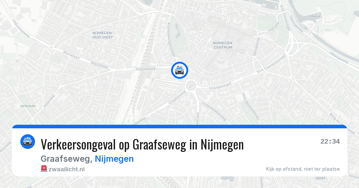 Verkeersongeval op Graafseweg in Nijmegen — 25 apr 2026