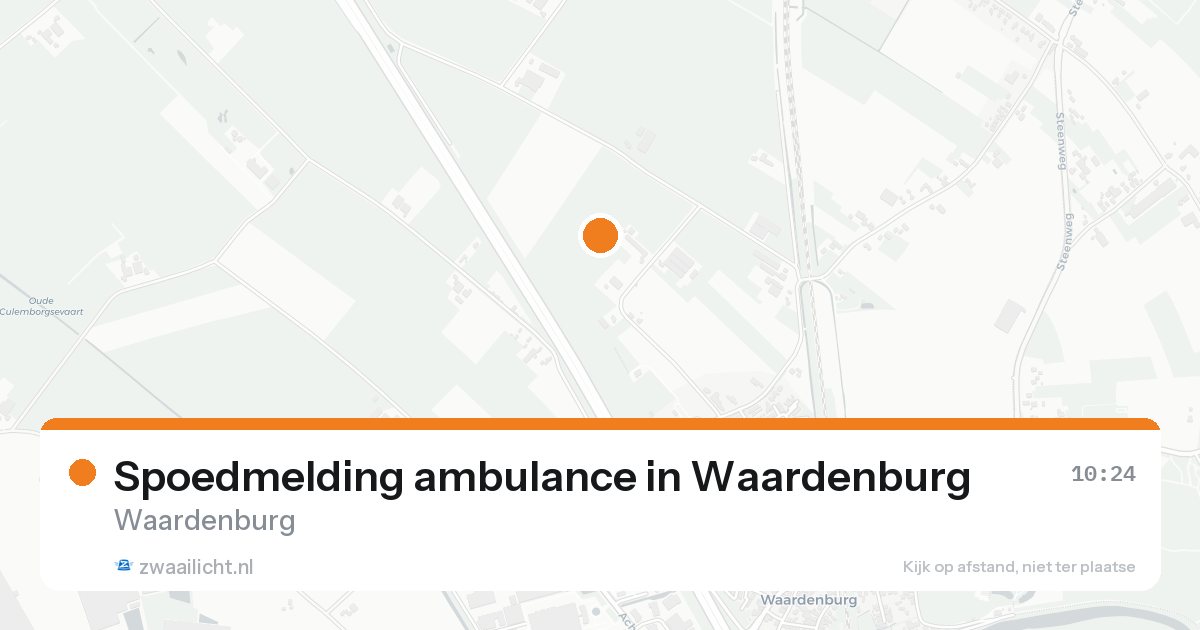 Spoedmelding ambulance in Waardenburg — 15 aug 2026