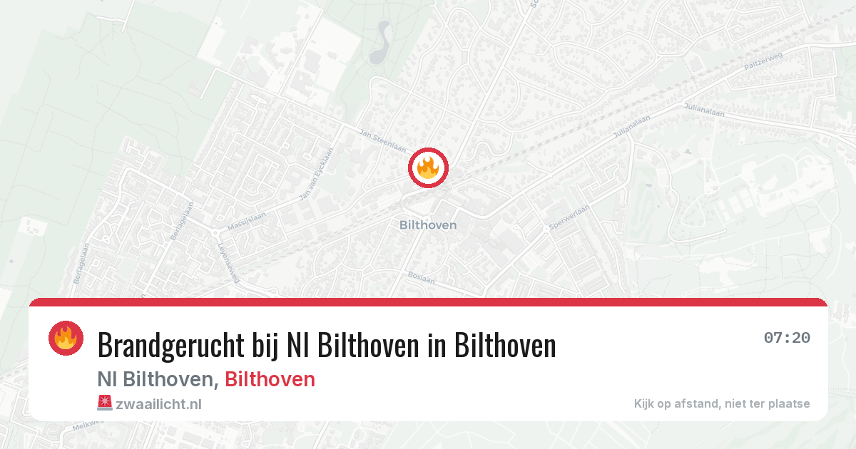 Brandgerucht bij Nl Bilthoven in Bilthoven — 13 mei 2026