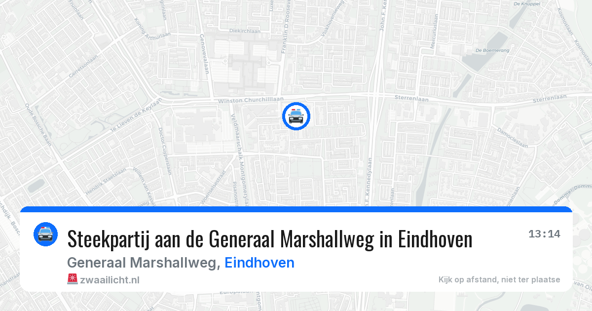 Steekpartij aan de Generaal Marshallweg in Eindhoven — 17 apr 2026