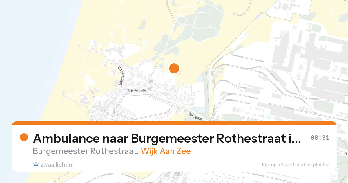 Ambulance naar Burgemeester Rothestraat in Wijk Aan Zee — 28 aug 2026
