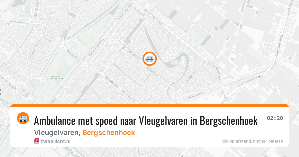 Ambulance met spoed naar Vleugelvaren in Bergschenhoek — 25 mrt 2026
