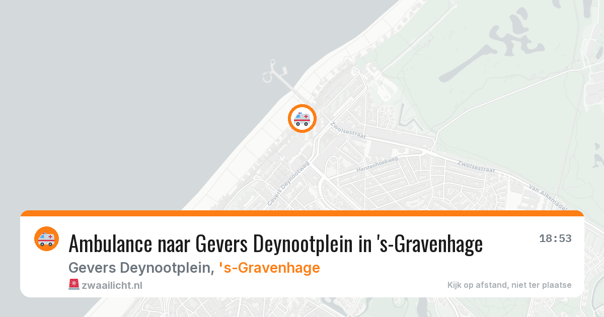 Ambulance naar Gevers Deynootplein in 's-Gravenhage — 9 jul 2026