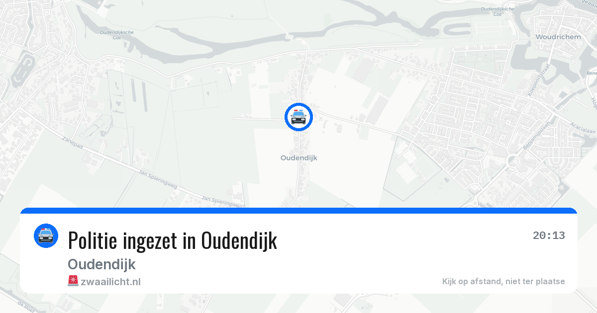 Politie ingezet in Oudendijk — 26 jun 2026 | 🚨 Zwaailicht.nl