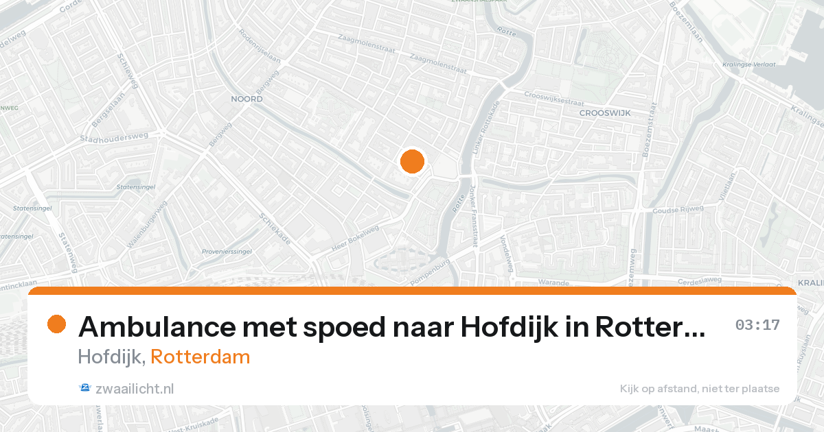 Ambulance met spoed naar Hofdijk in Rotterdam — 31 jan 2026