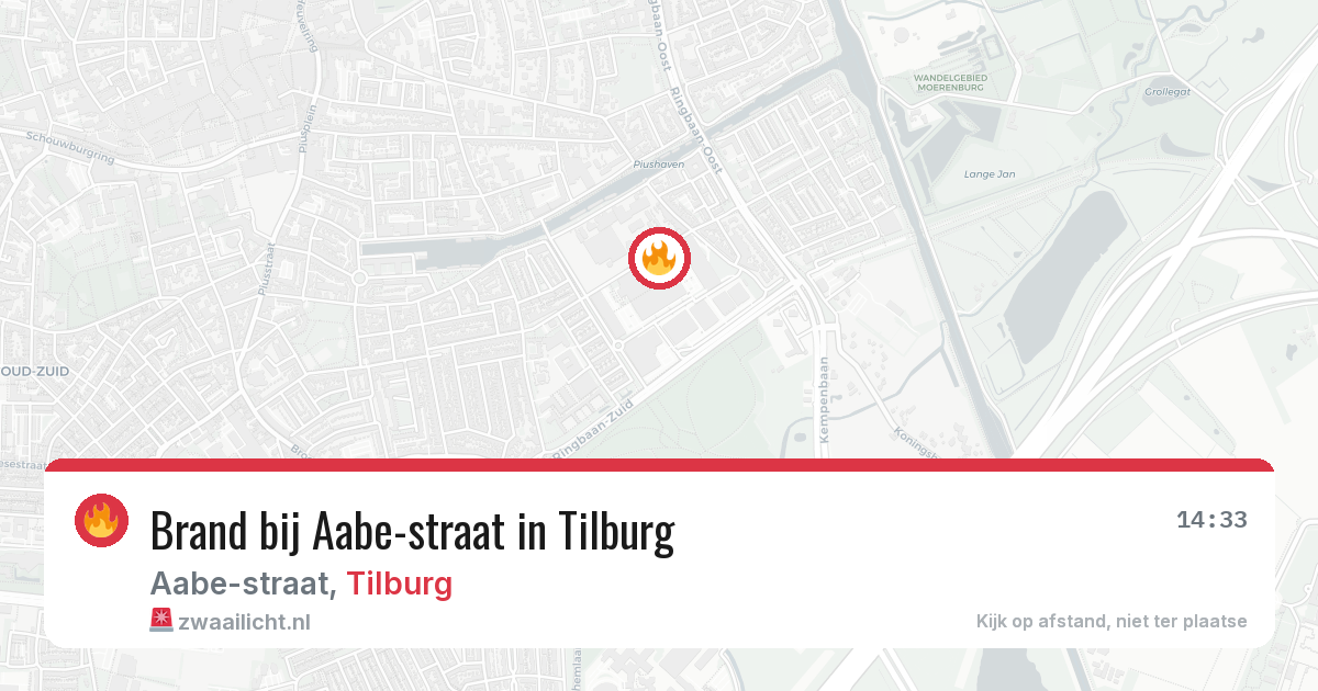 Brand bij Aabe-straat in Tilburg — 9 mei 2026