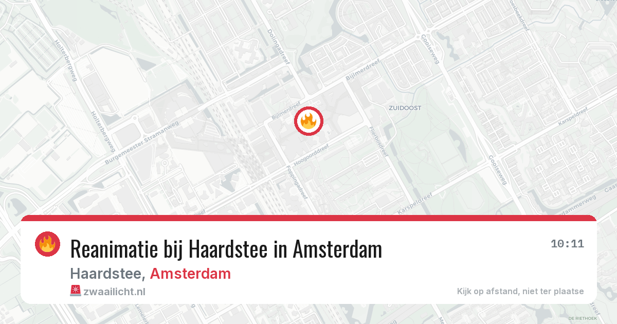 Reanimatie bij Haardstee in Amsterdam — 4 jul 2026