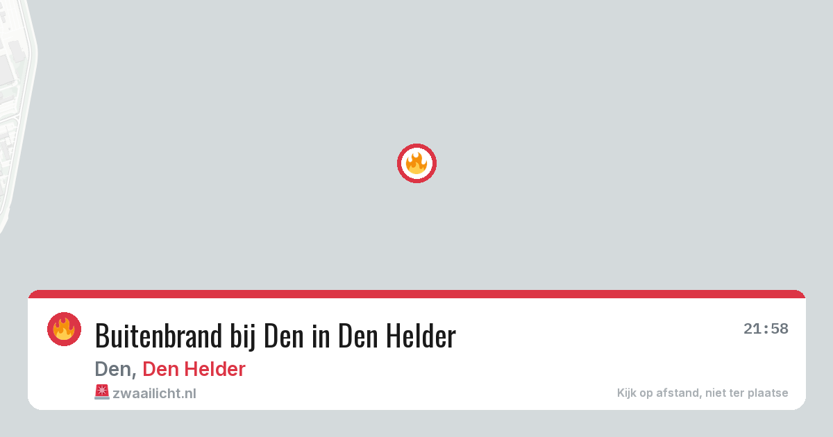 Buitenbrand bij Den in Den Helder — 2 aug 2026