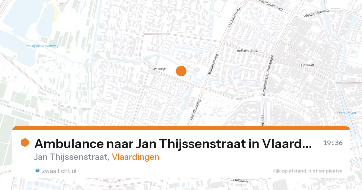 Ambulance naar Jan Thijssenstraat in Vlaardingen — 27 aug 2026