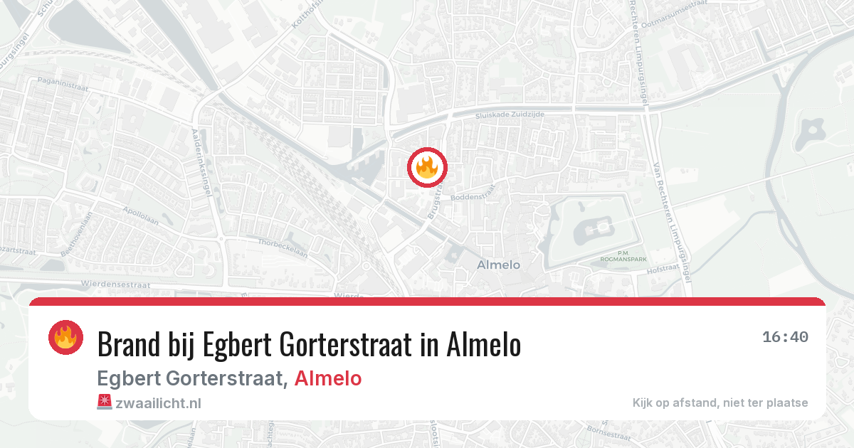 Brand bij Egbert Gorterstraat in Almelo — 10 jun 2026