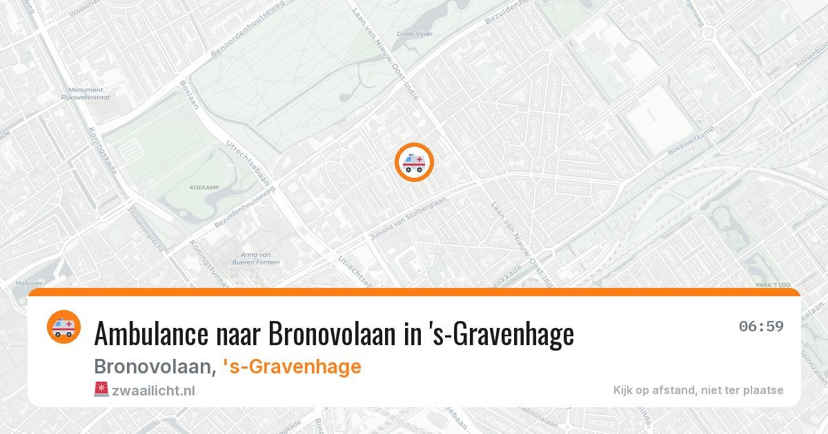 Ambulance naar Bronovolaan in 's-Gravenhage — 29 jan 2026