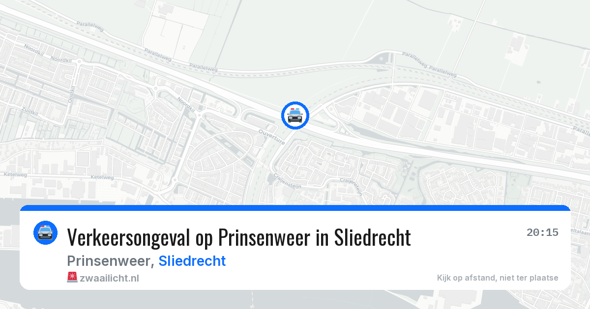 Verkeersongeval op Prinsenweer in Sliedrecht — 25 jun 2026
