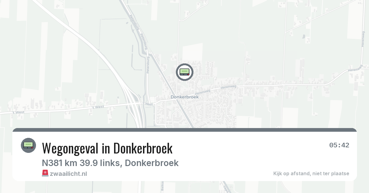Wegongeval in Donkerbroek — 4 feb 2026
