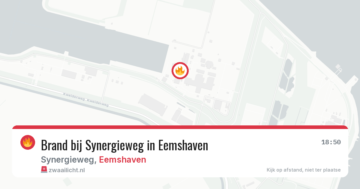 Brand bij Synergieweg in Eemshaven — 9 jul 2026