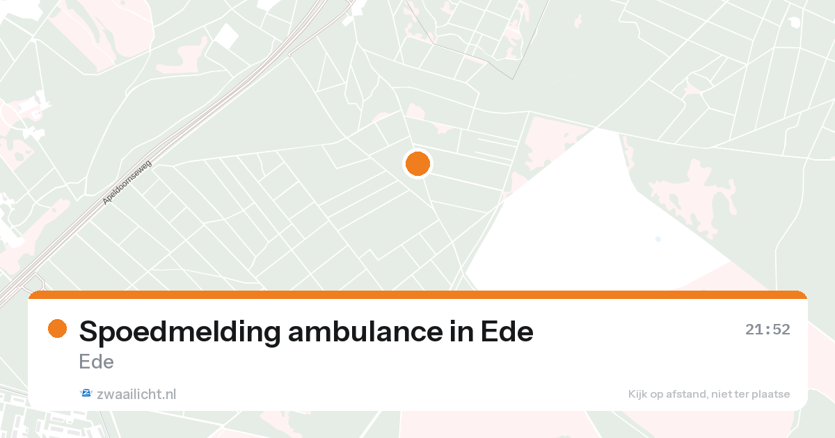 Spoedmelding ambulance in Ede — 26 aug 2026