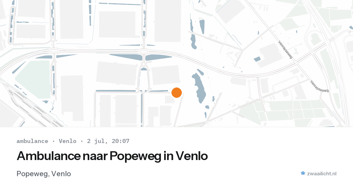 Ambulance naar Popeweg in Venlo — 2 jul 2026