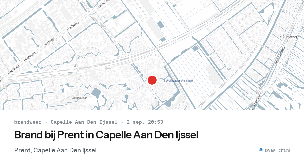 Brand bij Prent in Capelle Aan Den Ijssel — 2 sep 2026
