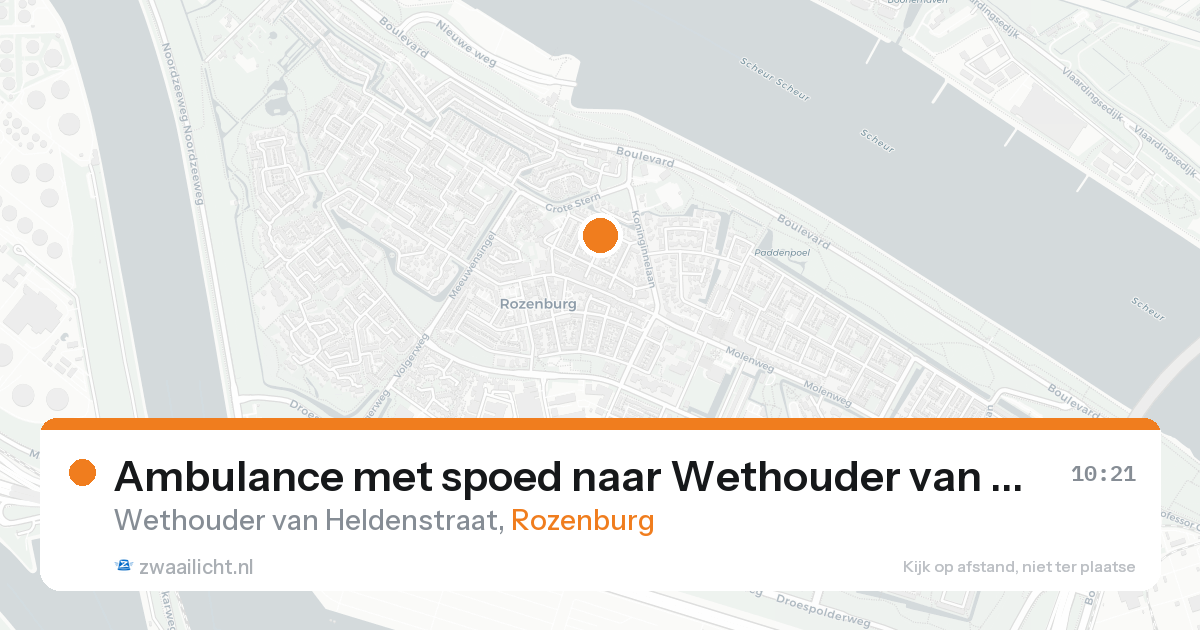 Ambulance met spoed naar Wethouder van Heldenstraat in Rozenburg — 20 aug 2026