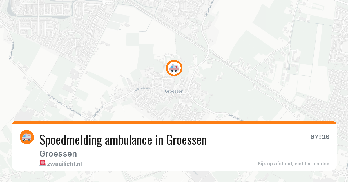 Spoedmelding ambulance in Groessen — 14 mrt 2026