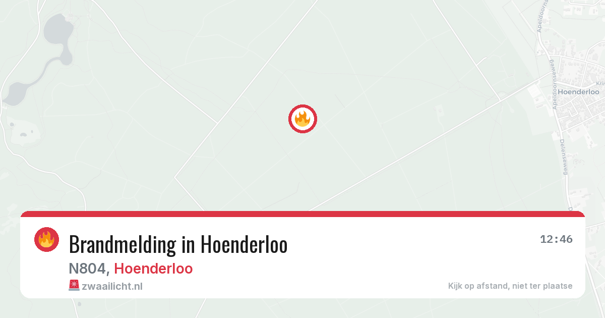 Brandmelding in Hoenderloo — 4 mei 2026