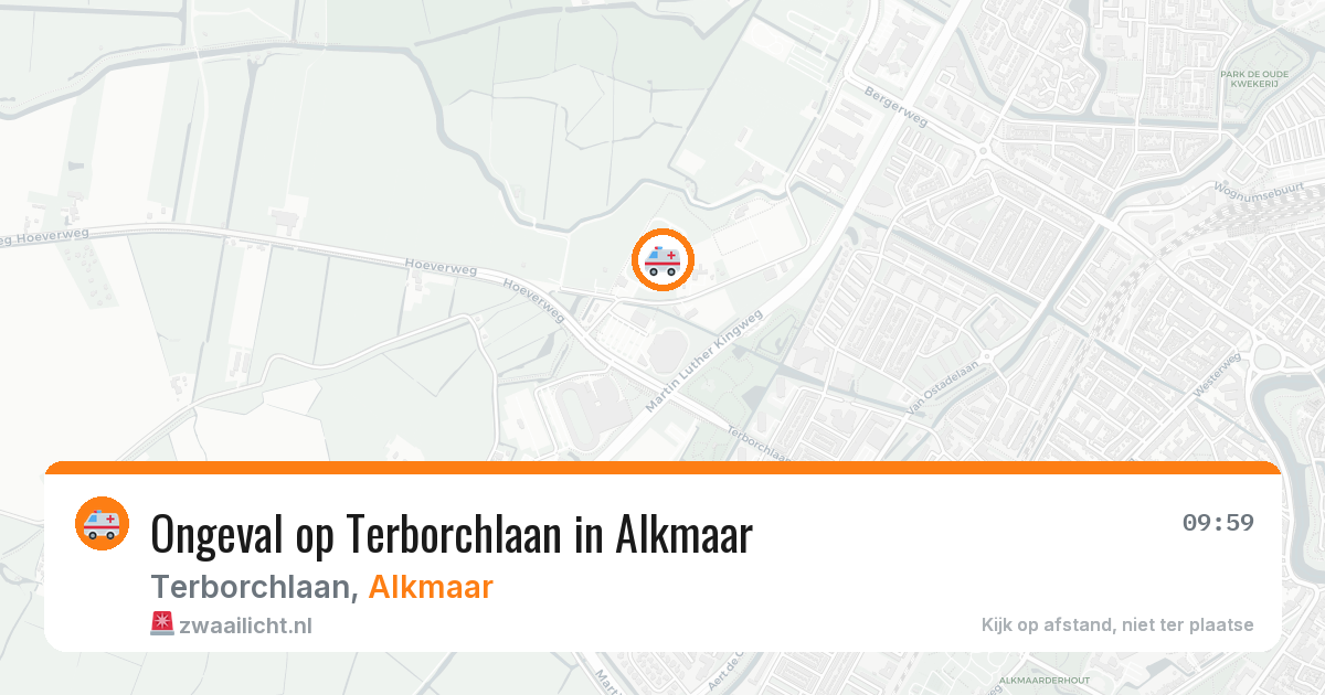 Ongeval op Terborchlaan in Alkmaar — 24 apr 2026