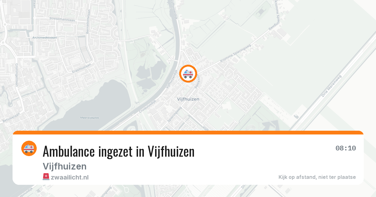 Ambulance ingezet in Vijfhuizen — 5 aug 2026