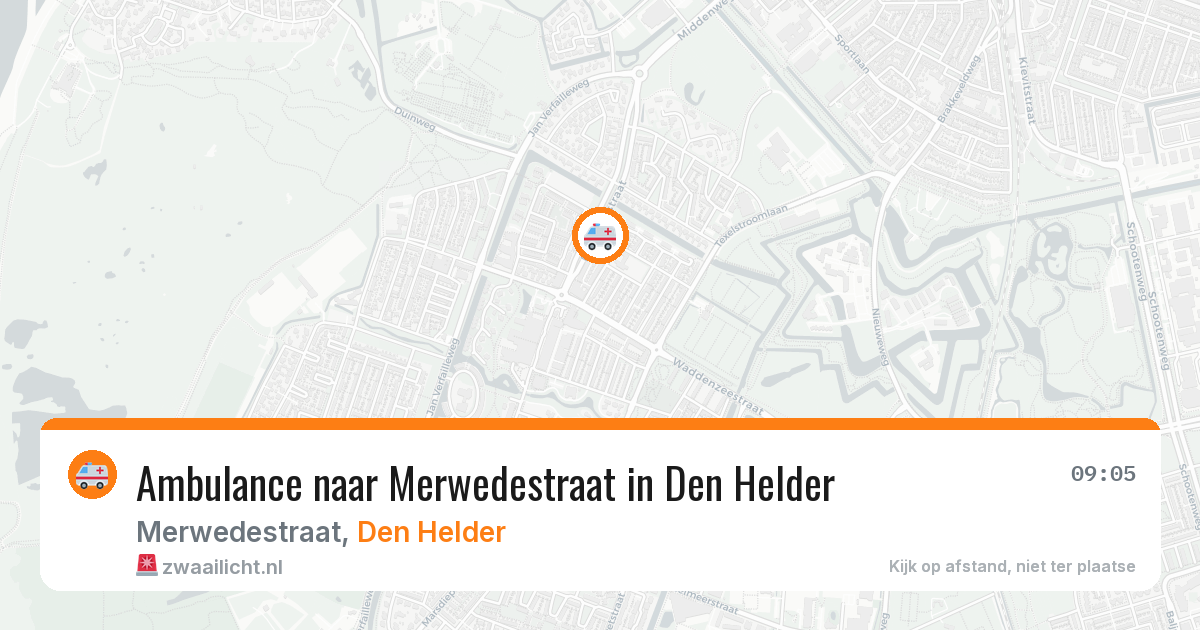 Ambulance naar Merwedestraat in Den Helder — 4 aug 2026