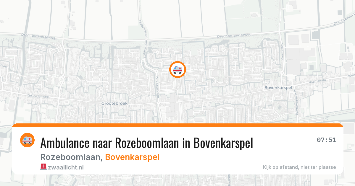 Ambulance naar Rozeboomlaan in Bovenkarspel — 14 mei 2026