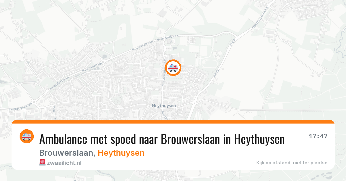 Ambulance met spoed naar Brouwerslaan in Heythuysen — 31 jul 2026